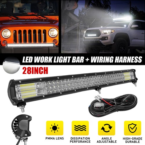 28in led work light bar - light, flood