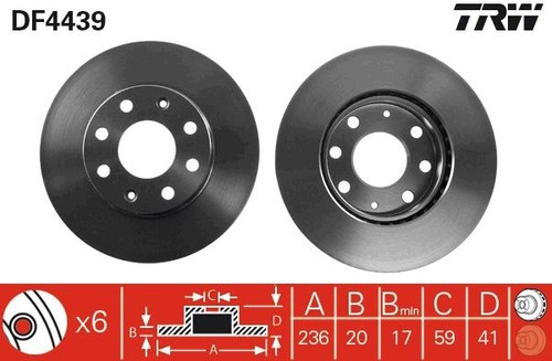 Brake disc trw - brake, for