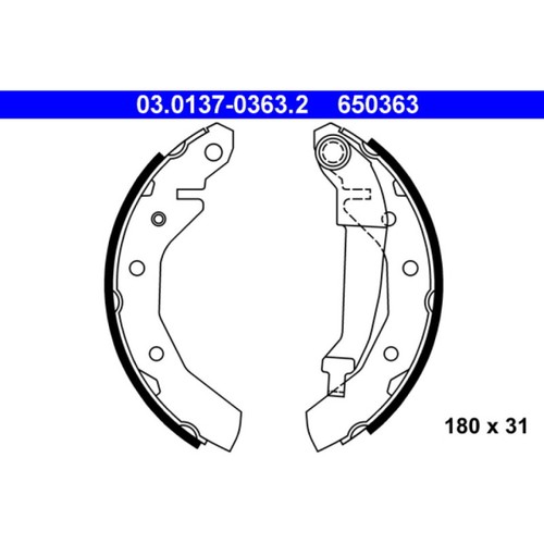 Ate 0137 0363 brake shoe - ate,
