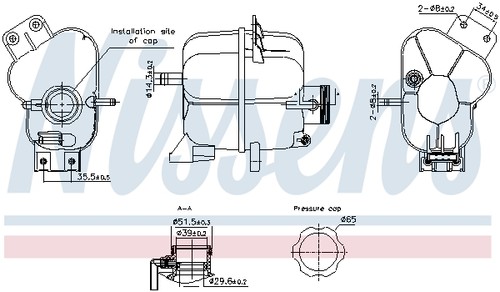 Coolant expansion tank - , fits