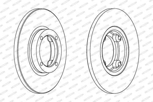 Brake disc ferodo - disc, for